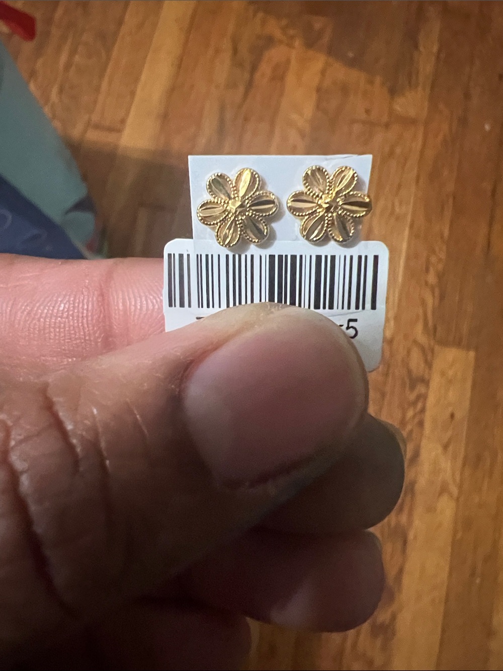 Gold Flower Stud Earrings - Women's Accessories